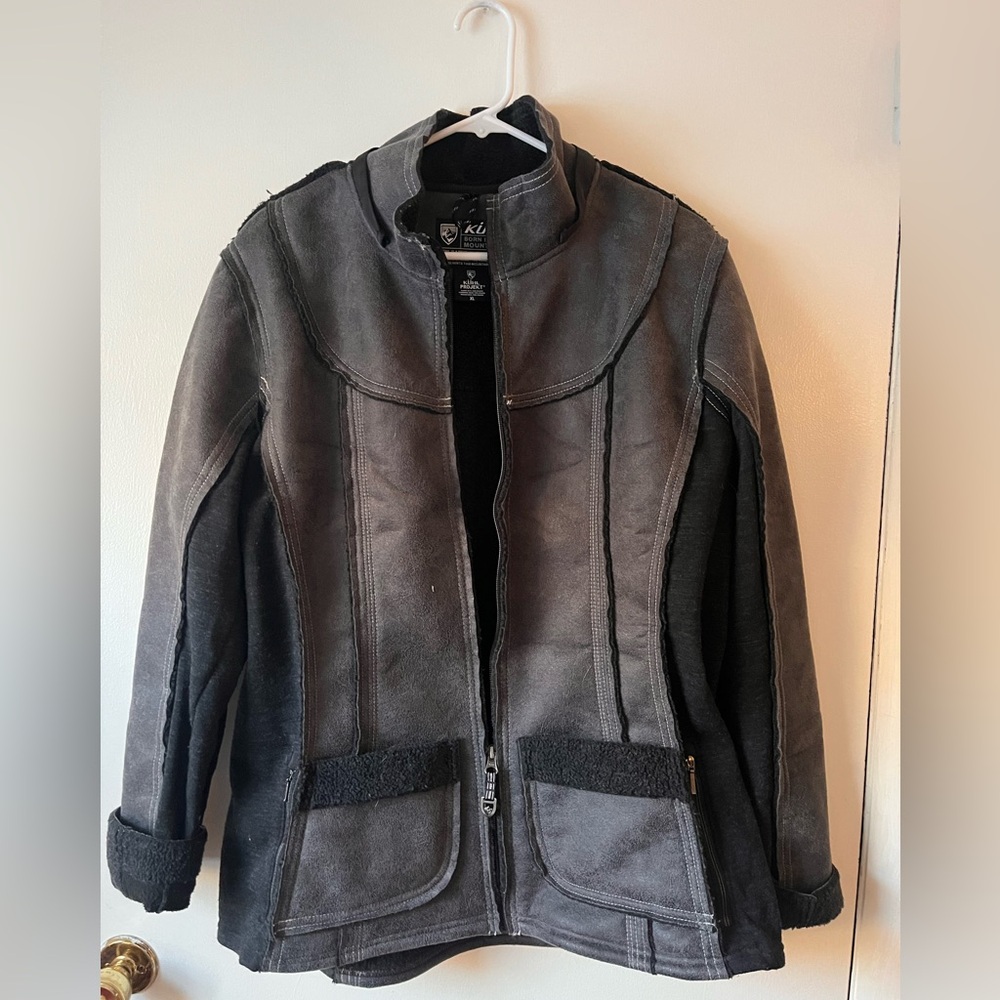 Kuhl Women's Charcoal Gray Projekt Dani Sherpa Jacket Size XL